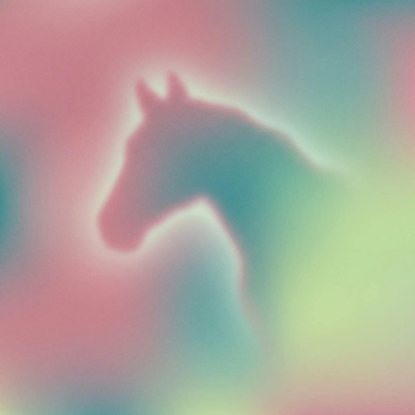 Airbrush Gradient Dream, Soft iridescent gradients, a shape half dissolving, and no hard edges