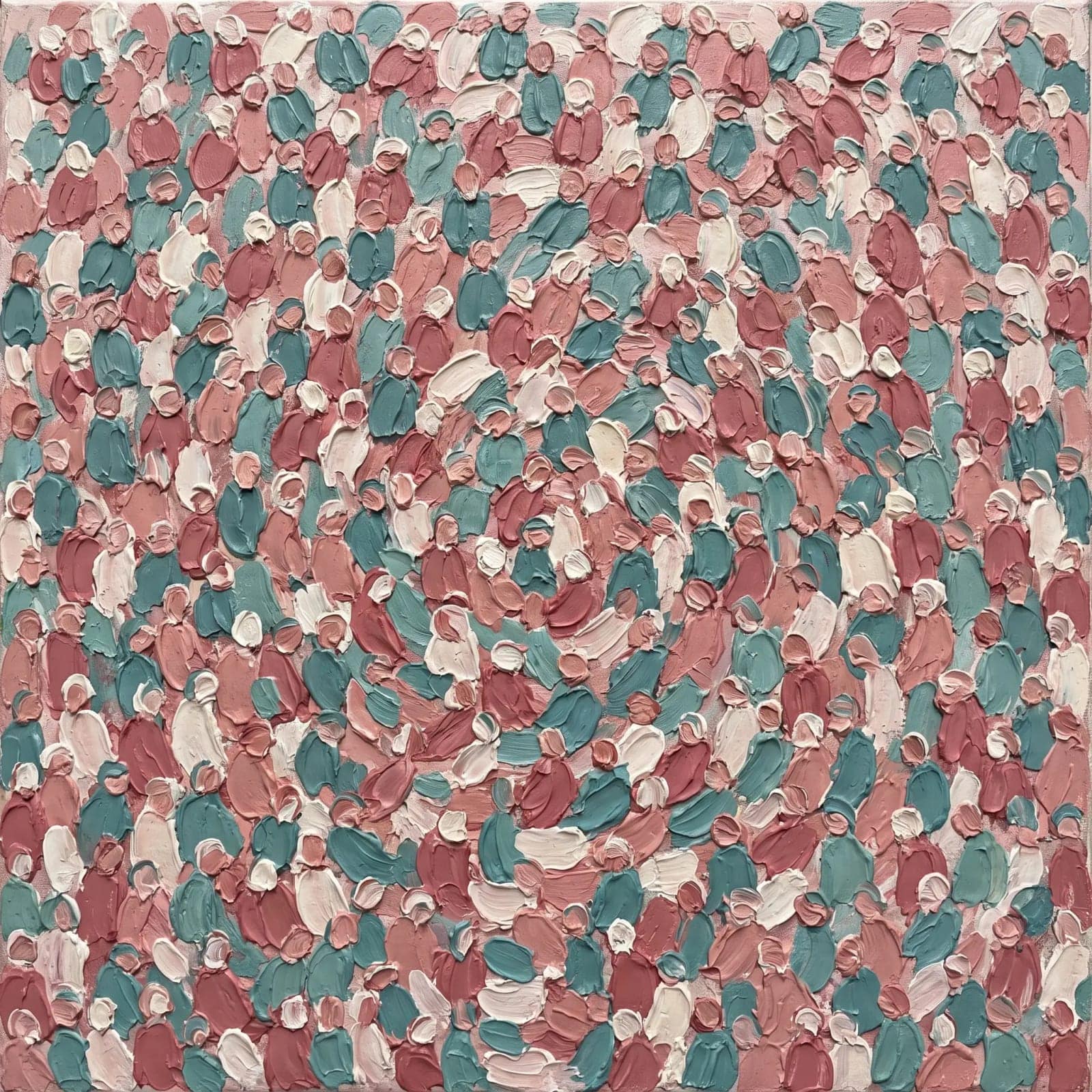 Crowd Pattern Painting, Hundreds of tiny figures painted into a texture rather than a scene