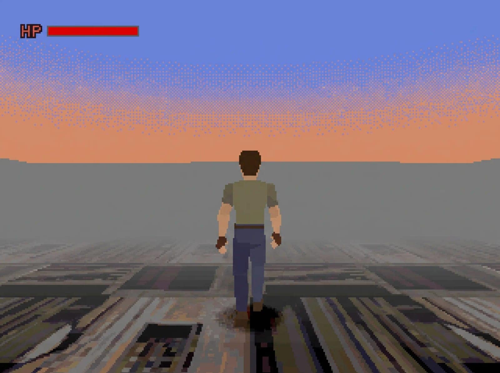 PS1 Game Screenshot, Wobbly vertices, 320x240 textures and a CRT that softens everything