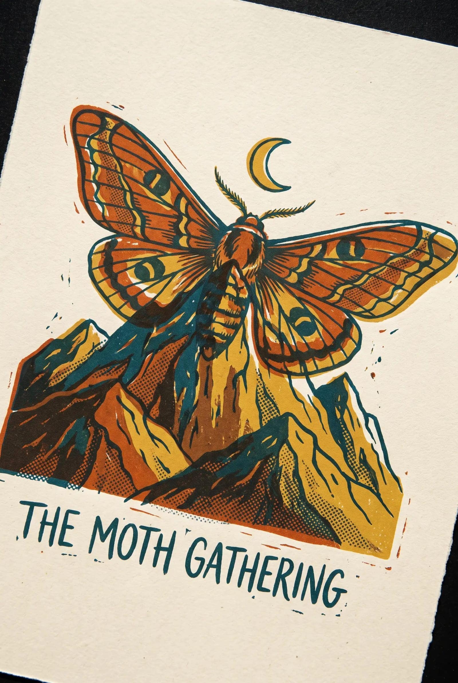 Screen Printed Gig Poster, Three inks, honest misregistration and paper you can feel